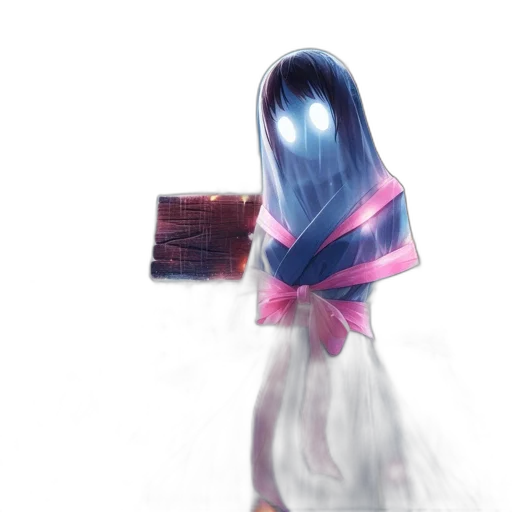 dress, mask, hair, robot, concept art, watercolor, fantasy art, anime transparent PNG cut-out