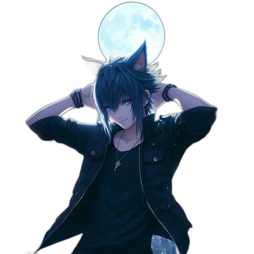 hat, mask, staff, jacket, concept art, anime, fantasy art, pixel art transparent PNG cut-out