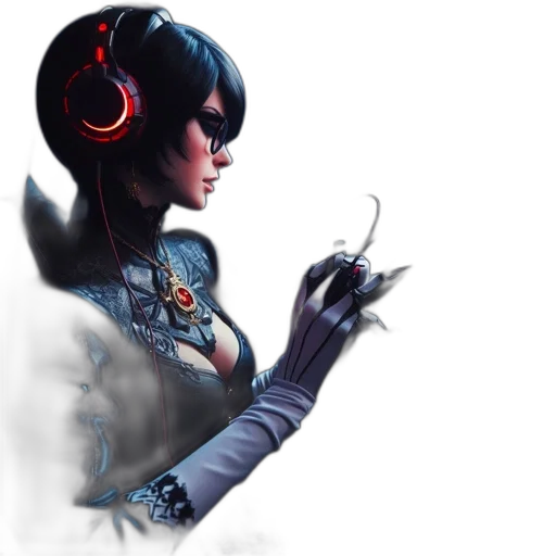 robot, staff, jewelry, weapon, cyberpunk, concept art, fantasy art, comic book art transparent PNG cut-out