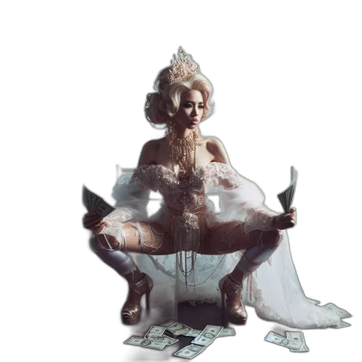 crown, creature, jewelry, mask, concept art, 3d render, elegantly, dressed transparent PNG cut-out