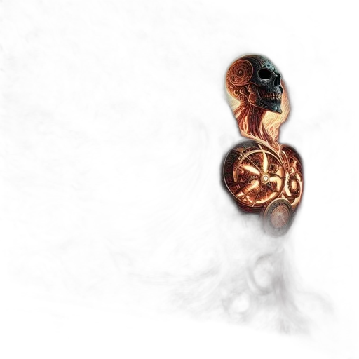 jewelry, staff, mask, crown, 3d render, concept art, fantasy art, photorealistic transparent PNG cut-out