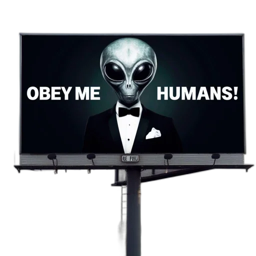 robot, creature, outer space, alien, figure, suit, stands, billboard transparent PNG cut-out
