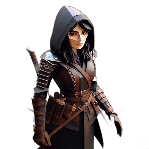 staff, jacket, weapon, sword, fantasy art, concept art, 3d render, pixel art transparent PNG cut-out