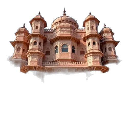 building, crown, 3d render, photorealistic transparent PNG cut-out