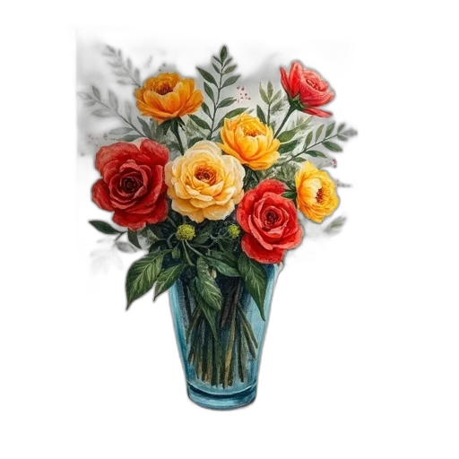 flower, crown, jewelry, photorealistic, oil painting, 3d render, colorful, painting transparent PNG cut-out