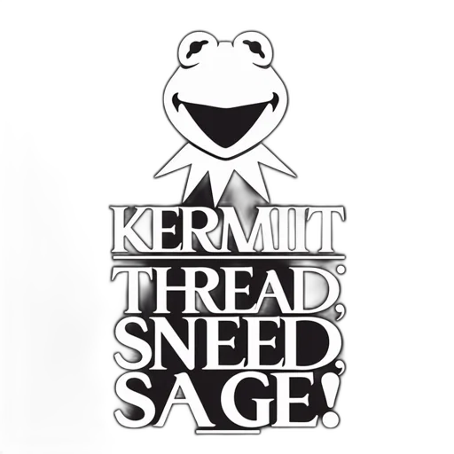 image, features, minimalist, illustration, kermit, frog, white, silhouette transparent PNG cut-out