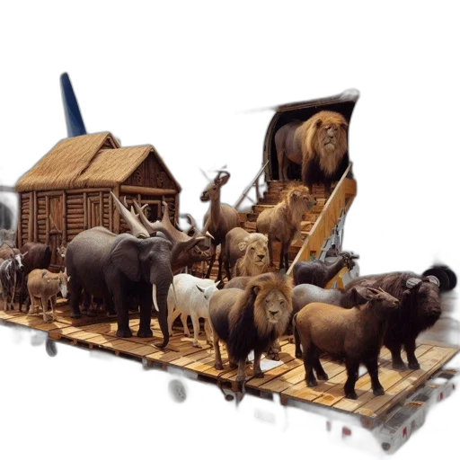 furniture, animal, concept art, 3d render, fantasy art, photorealistic, forest, city street transparent PNG cut-out