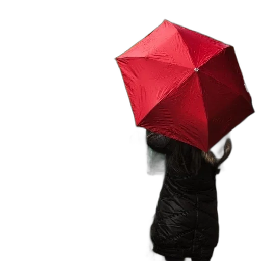 umbrella, jacket, hat, mask, photorealistic, 3d render, concept art, rain transparent PNG cut-out