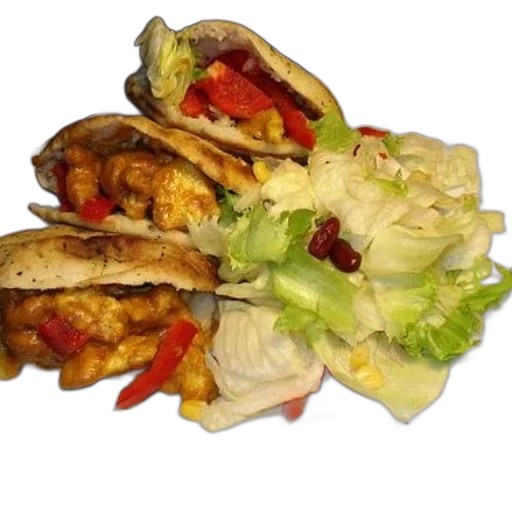 food, plate, featuring, pita transparent PNG cut-out