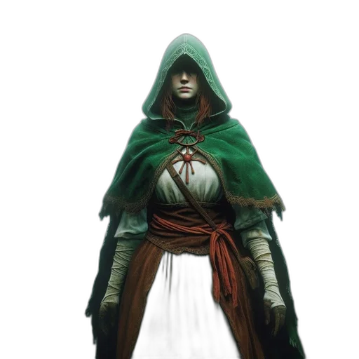 sword, staff, mask, jacket, concept art, fantasy art, comic book art, 3d render transparent PNG cut-out