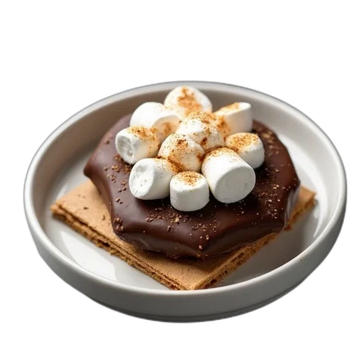 food, crown, photorealistic, dessert, dish, grey, surface, marshmallows transparent PNG cut-out