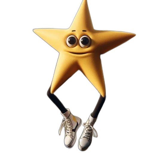 staff, shoes, crown, creature, 3d render, photorealistic, anthropomorphic, yellow transparent PNG cut-out