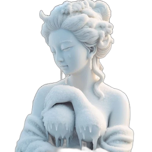jewelry, crown, 3d render, photorealistic, vaporwave, concept art, snow, blue transparent PNG cut-out