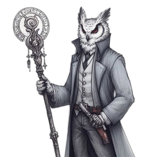 staff, mask, jacket, weapon, fantasy art, concept art, comic book art, pixel art transparent PNG cut-out