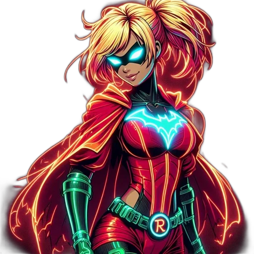 comic book art, concept art, cartoon, fantasy art, red, brightly, colored, animated transparent PNG cut-out
