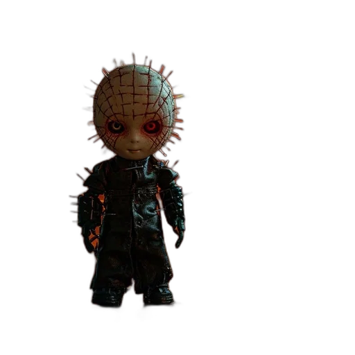 creature, mask, 3d render, pixel art, concept art, cyberpunk, miniature, pinhead transparent PNG cut-out