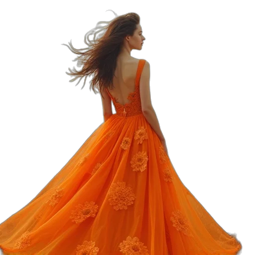 dress, photorealistic, 3d render, colorful transparent PNG cut-out