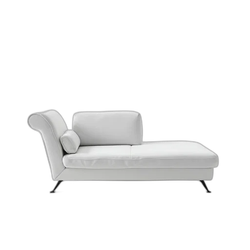 furniture, 3d render, photorealistic, monochrome, sleek, modern, white, sofa transparent PNG cut-out