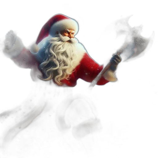 weapon, staff, concept art, fantasy art, 3d render, photorealistic, santa, claus transparent PNG cut-out
