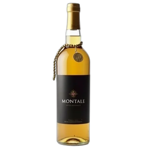 bottle, gold-colored, black, label, featuring, word, montale, logo transparent PNG cut-out
