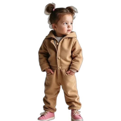 jacket, photorealistic, earth tones, children transparent PNG cut-out