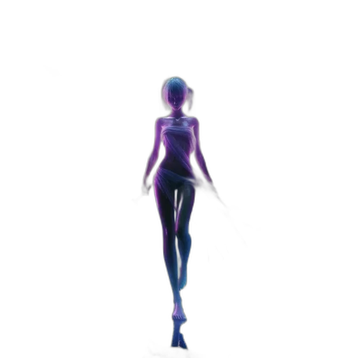 dress, robot, creature, staff, concept art, 3d render, vaporwave, pixel art transparent PNG cut-out