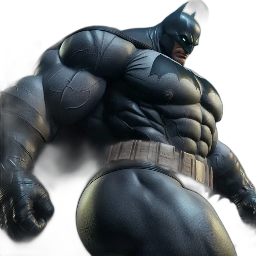 concept art, comic book art, 3d render, photorealistic, dark, batman, poses, dramatically transparent PNG cut-out