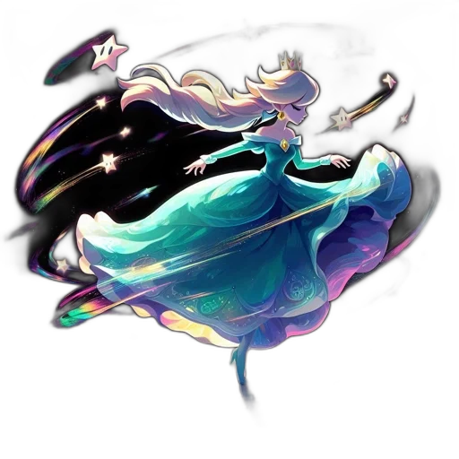 dragon, staff, dress, crown, concept art, vaporwave, fantasy art, pixel art transparent PNG cut-out