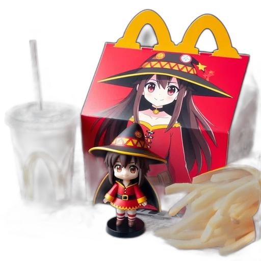 food, hat, creature, crown, photorealistic, 3d render, anime, concept art transparent PNG cut-out