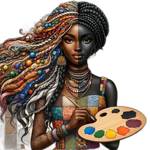 jewelry, crown, face, fantasy art, concept art, photorealistic, pixel art, earth tones transparent PNG cut-out