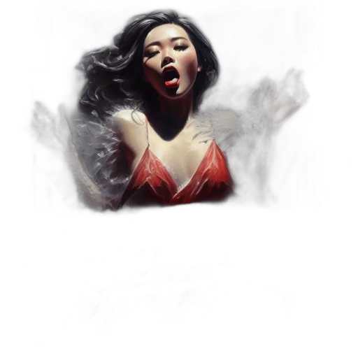 dress, face, comic book art, concept art, photorealistic, fantasy art, fire, red transparent PNG cut-out
