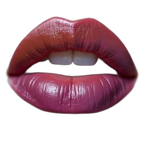 photorealistic, 3d render, dark, red, close-up, image, person, lips transparent PNG cut-out