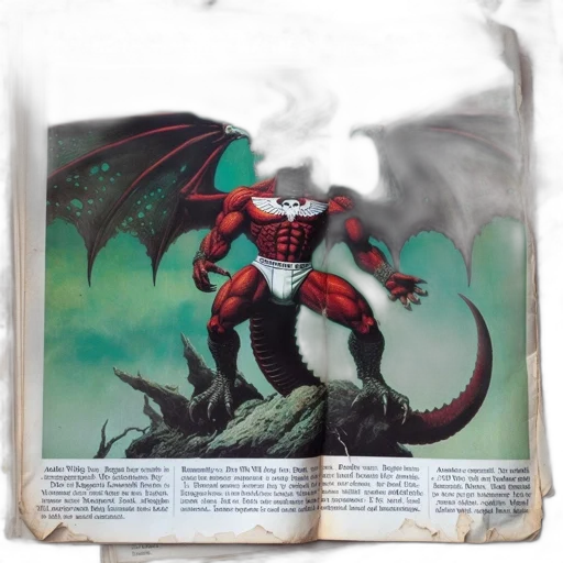 dragon, creature, concept art, fantasy art, comic book art, oversized, red, dragon-like transparent PNG cut-out