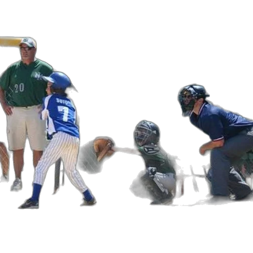 young, baseball, player, blue, uniform, number, his, back transparent PNG cut-out