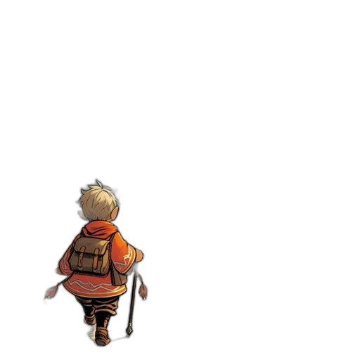 jacket, staff, weapon, sword, pixel art, concept art, 3d render, fantasy art transparent PNG cut-out