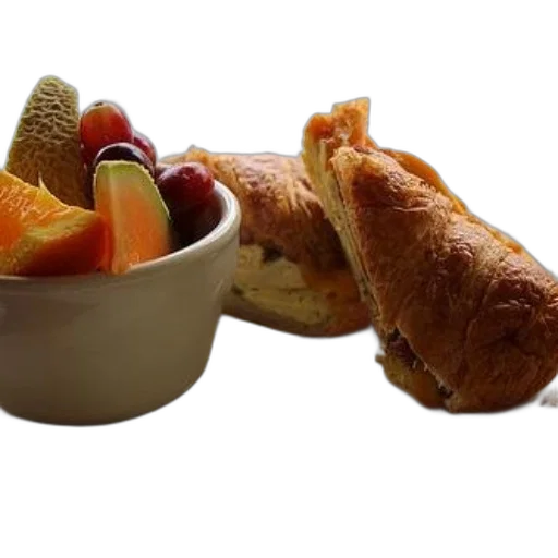 food, photorealistic, 3d render, plate, sandwich, bowl, fruit, sits transparent PNG cut-out