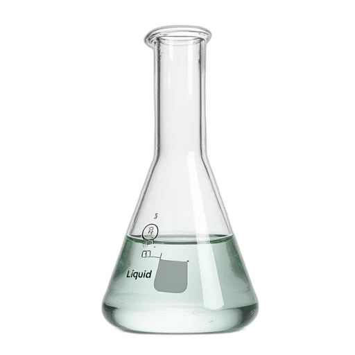 bottle, clear, glass, laboratory, flask, flat, bottom, narrow transparent PNG cut-out
