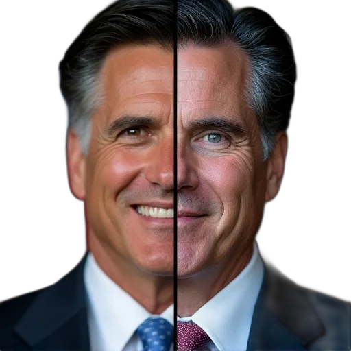 face, mask, hair, animal, photorealistic, 3d render, cartoon, vaporwave transparent PNG cut-out