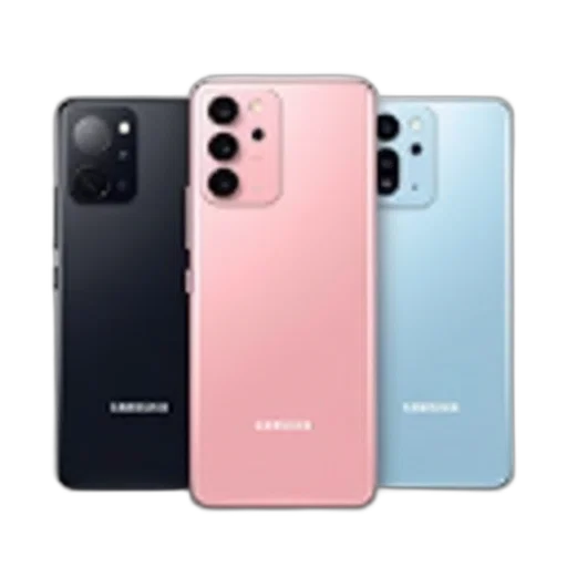 pastel, collection, three, samsung, smartphones, different, colors, sizes transparent PNG cut-out