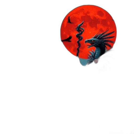 dragon, umbrella, mask, creature, concept art, 3d render, vaporwave, fantasy art transparent PNG cut-out