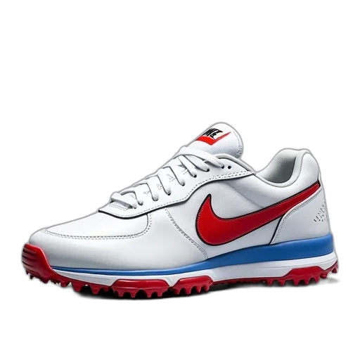 shoes, nike, air, rival, golf, white, university, blue transparent PNG cut-out