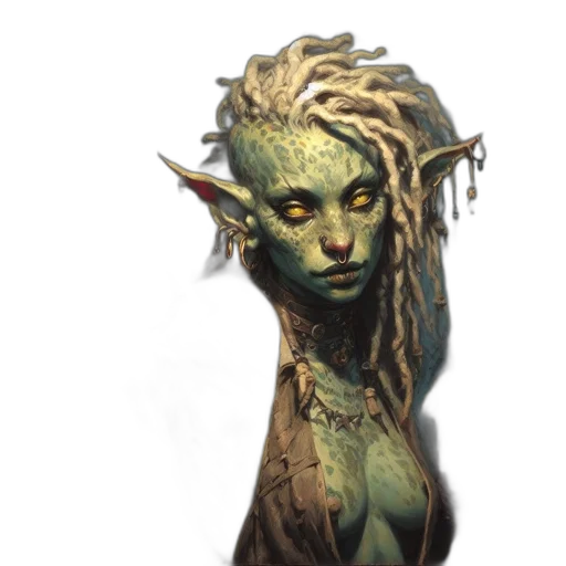 creature, staff, face, mask, concept art, fantasy art, pixel art, comic book art transparent PNG cut-out