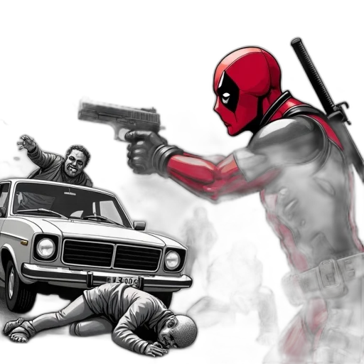 comic book art, concept art, photorealistic, fantasy art, black, white, comic, book transparent PNG cut-out
