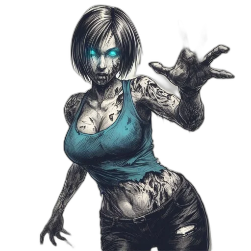 concept art, comic book art, fantasy art, cyberpunk, blue, dark, gloomy, forest transparent PNG cut-out