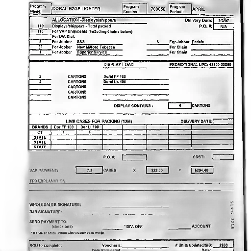 document, titled, doral, b2gf, lighter, various, sections, including transparent PNG cut-out