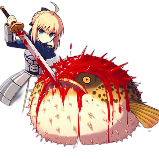weapon, sword, creature, animal, pixel art, concept art, anime, fantasy art transparent PNG cut-out