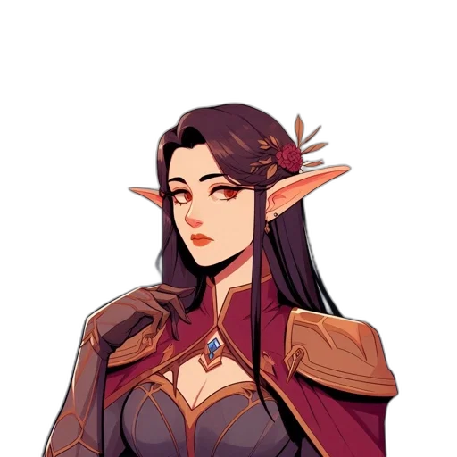 staff, fantasy art, pixel art, concept art, cartoon, dark, red, elfin transparent PNG cut-out