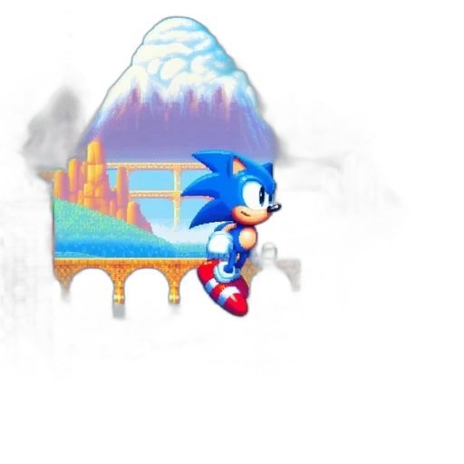 pixel art, concept art, 3d render, fantasy art, fog, fire, blue, scene transparent PNG cut-out