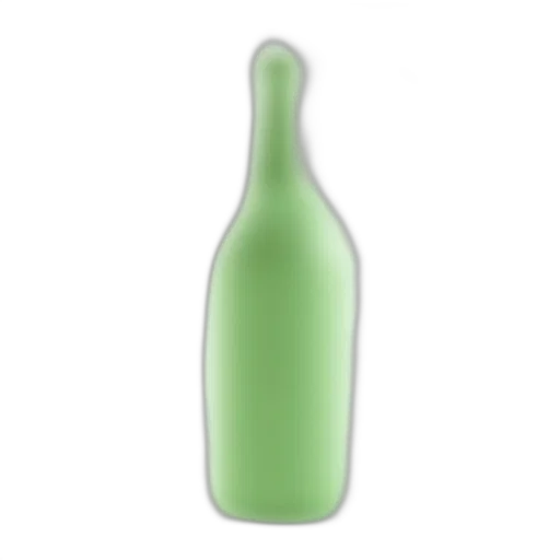 bottle, 3d render, photorealistic, green transparent PNG cut-out