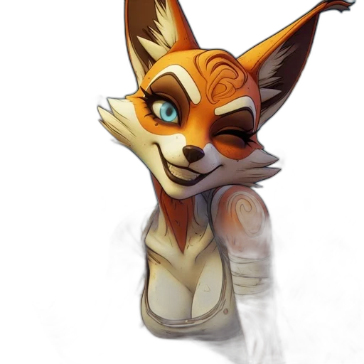 staff, mask, animal, face, concept art, fantasy art, 3d render, watercolor transparent PNG cut-out